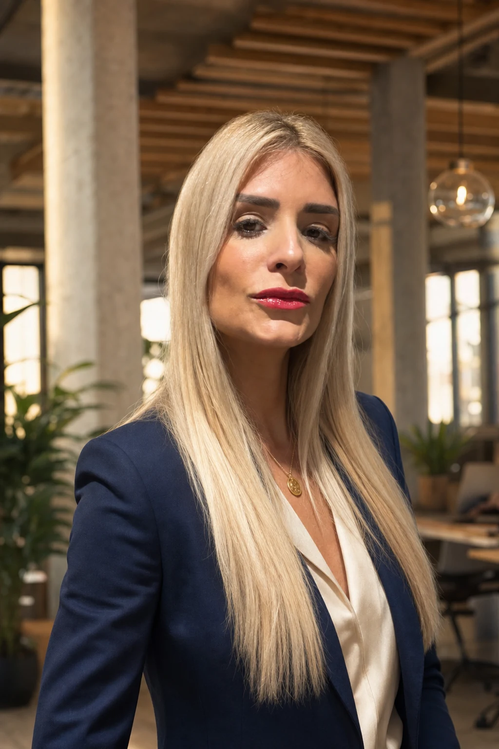 Portrait professionnel de Loïse ZIKRI, Directrice Générale de Future Visions Ltd, dans les bureaux d'Ashdod