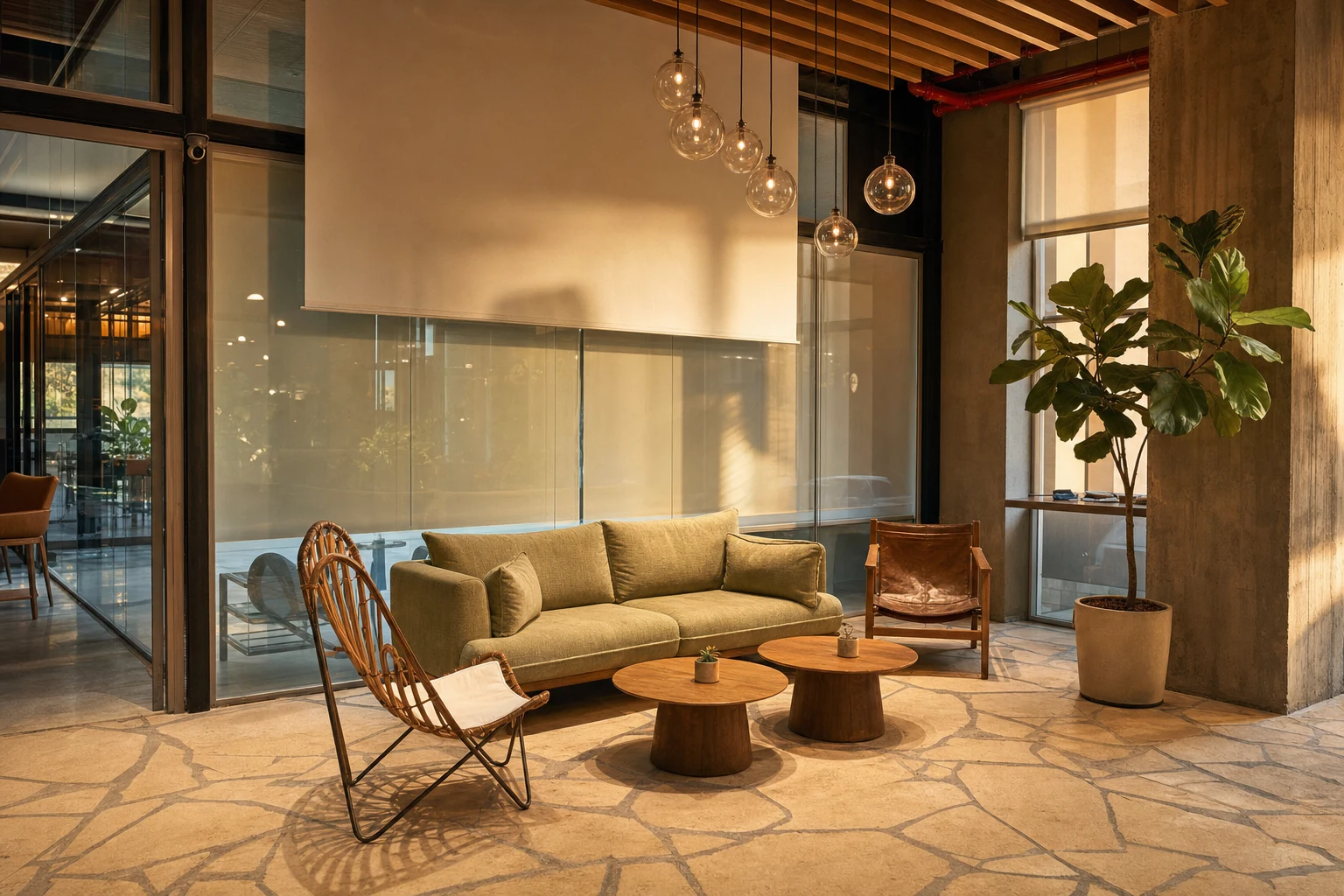 Espace lounge des bureaux Future Visions Ltd à Ashdod